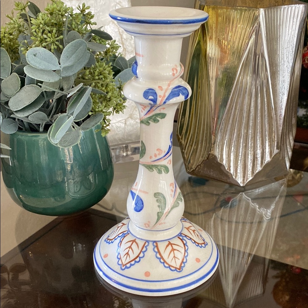 Tiffany & co vintage Floral Ceramic Candle Holder